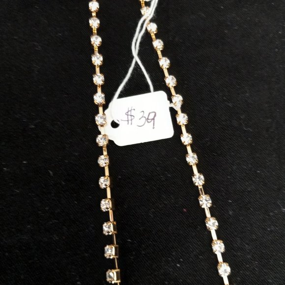 Gold Metal Mesh Tie Necklace - Picture 6 of 6